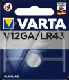 Varta V12GA, LR43 alkáli gombelem bl/1 (4278) (VARTA-V12GA)